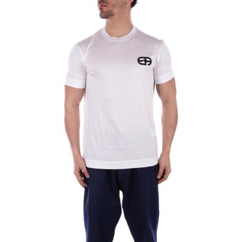 textil Herr T-shirts Emporio Armani 8N1TF5 1JUVZ Vit