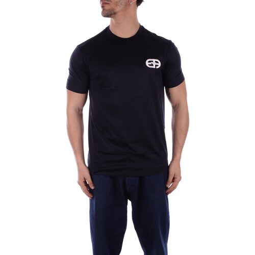 textil Herr T-shirts Emporio Armani 8N1TF5 1JUVZ Blå