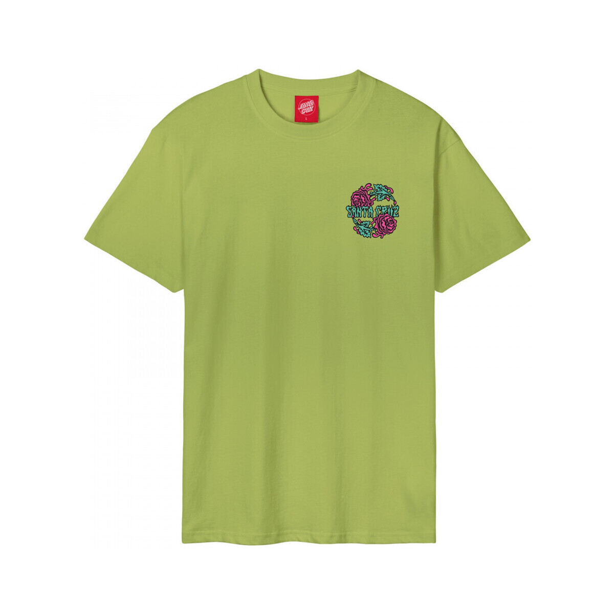 textil Herr T-shirts & Pikétröjor Santa Cruz Dressen rose crew two Grön