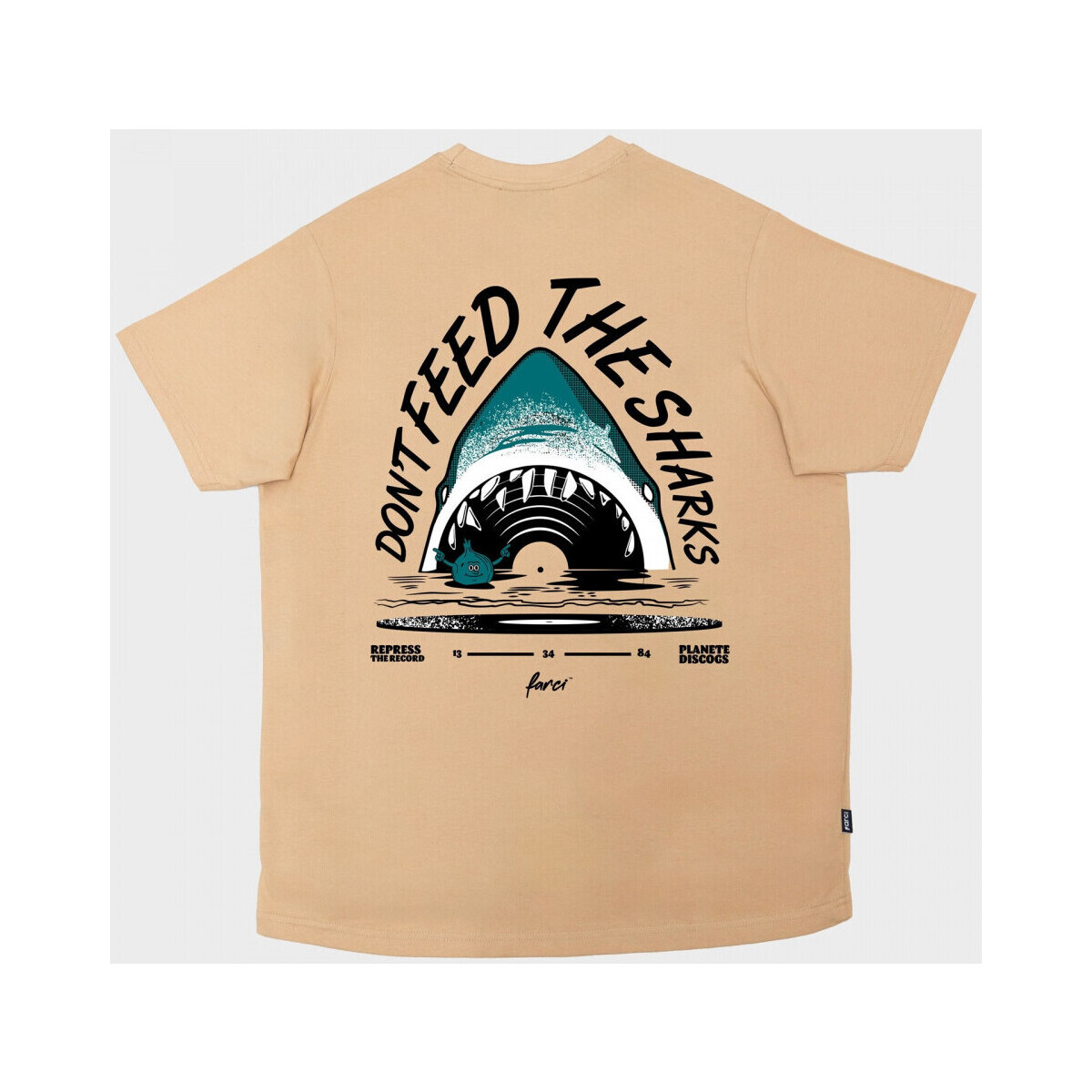 textil Herr T-shirts & Pikétröjor Farci Tee shark Beige