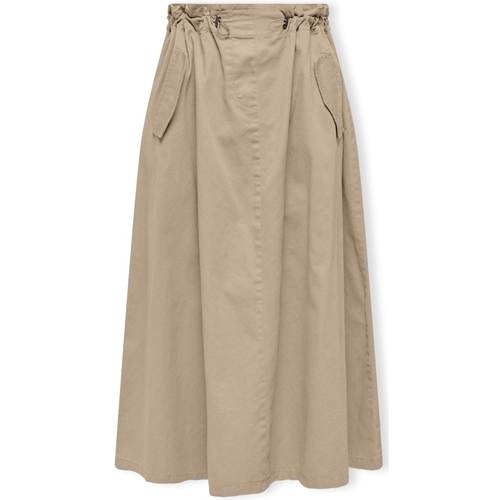 textil Dam Kjolar Only Pamala Long Skirt - White Pepper Beige