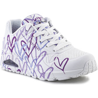 Skor Dam Sneakers Skechers JGoldcrown Uno Lite - Spread the Love 155507-WLPR Vit