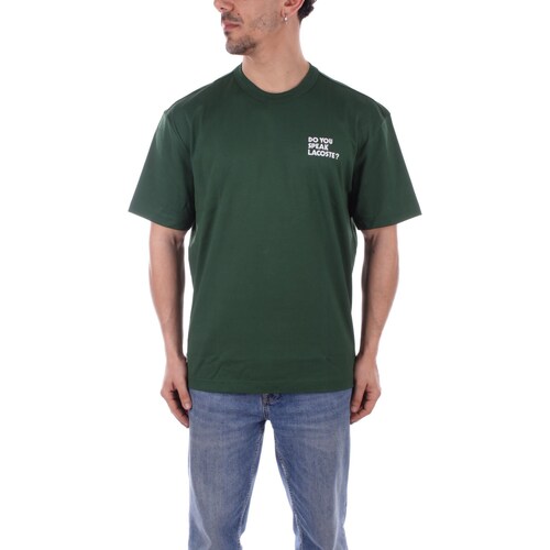 textil Herr T-shirts Lacoste TH0133 Grön