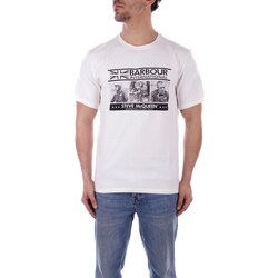 textil Herr T-shirts Barbour MTS1247 Vit