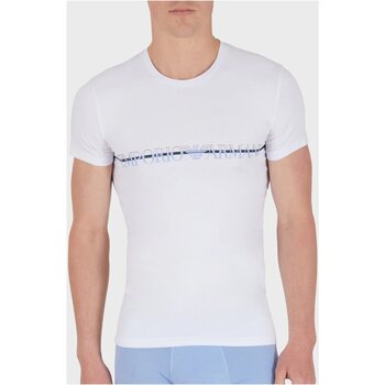 textil Herr T-shirts Emporio Armani 111035 4R729 Vit