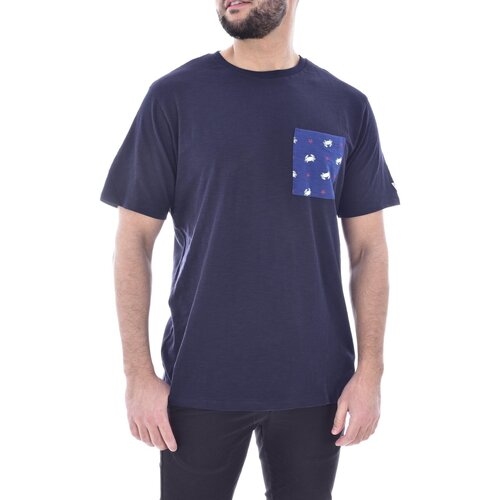 textil Herr T-shirts Guess F4GI06 K6XN4 Blå
