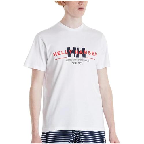 textil Herr T-shirts Helly Hansen  Vit