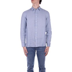 textil Herr Långärmade skjortor Woolrich CFWOSI0113MRUT3372 Blå
