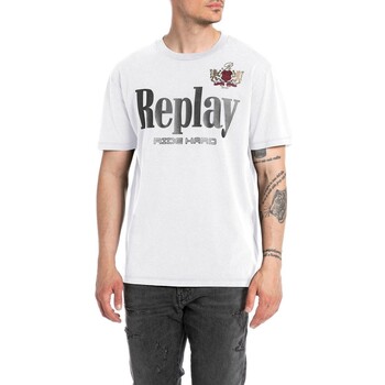 textil Herr T-shirts Replay  Flerfärgad