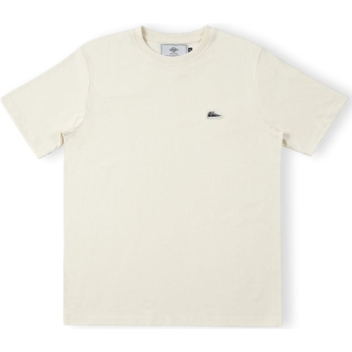 textil Herr T-shirts & Pikétröjor Sanjo T-Shirt Patch Classic - Ecru Beige