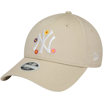 Accessoarer Dam Keps New-Era 9FORTY New York Yankees Floral All Over Print Cap Beige