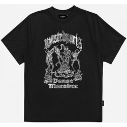 textil Herr T-shirts & Pikétröjor Wasted T-shirt macabre Svart
