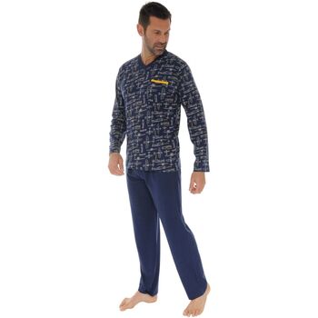 textil Herr Pyjamas/nattlinne Christian Cane HERODIAN Blå