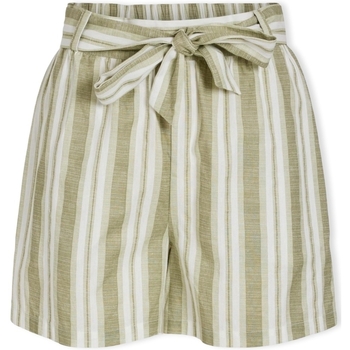 textil Dam Shorts / Bermudas Vila Etni Shorts - Egret/Oil Green Beige