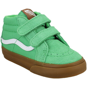 Skor Barn Sneakers Vans Sk8 Mid V Reissue Velours Toile Enfant Green Grön
