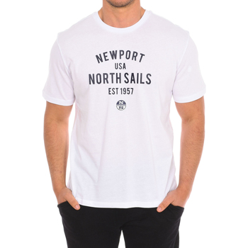 textil Herr T-shirts North Sails 9024010-101 Vit