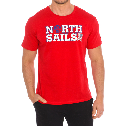 textil Herr T-shirts North Sails 9024110-230 Röd