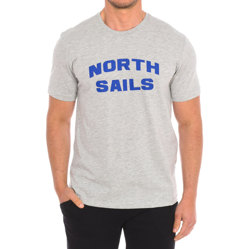 textil Herr T-shirts North Sails 9024180-926 Grå