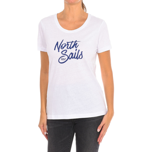textil Dam T-shirts North Sails 9024300-101 Vit