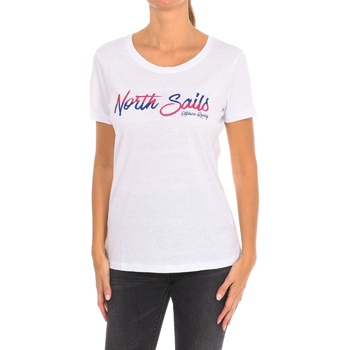 textil Dam T-shirts North Sails 9024310-101 Vit