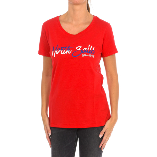 textil Dam T-shirts North Sails 9024310-230 Röd