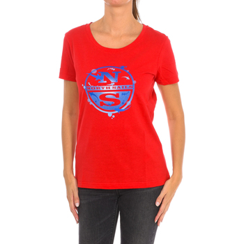 textil Dam T-shirts North Sails 9024340-230 Röd