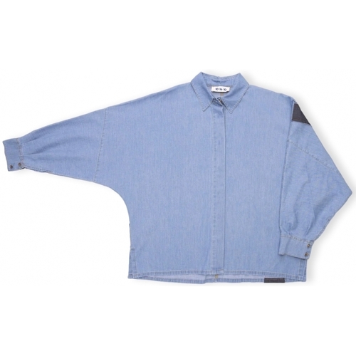 textil Dam Blusar 10 To 10 Patches Shirt - Denim Blå