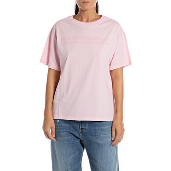 textil Dam T-shirts & Pikétröjor Replay  Flerfärgad