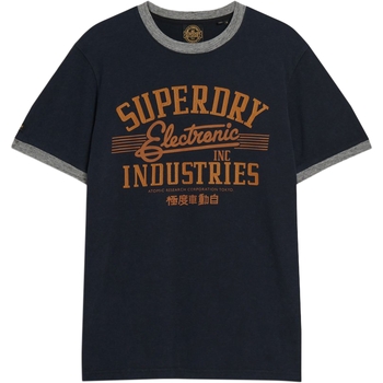 textil Herr T-shirts Superdry 235228 Blå