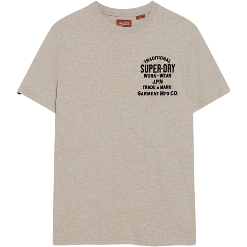 textil Herr T-shirts Superdry 235240 Beige