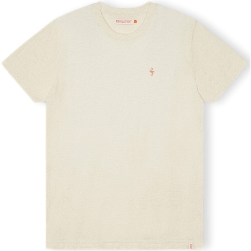 textil Herr T-shirts & Pikétröjor Revolution T-Shirt Regular 1364 FLA - Off White/Mel Vit