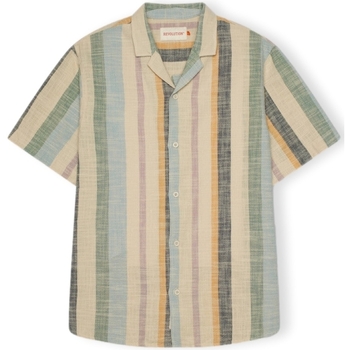 Revolution Cuban Shirt S/S 3918 - Dustgreen Flerfärgad