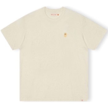 textil Herr T-shirts & Pikétröjor Revolution T-Shirt Loose 1366 LUC - Offwhite/Mel Vit