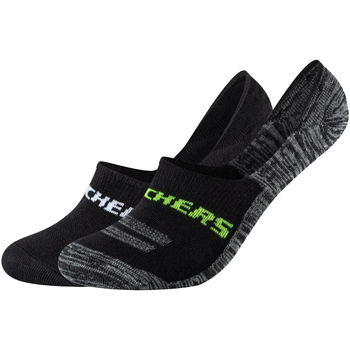 Skechers 2PPK Mesh Ventilation Footies Socks Svart