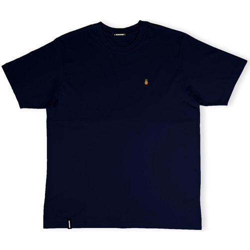 textil Herr T-shirts & Pikétröjor Organic Monkey Fine Apple T-Shirt - Navy Blå