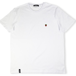 textil Herr T-shirts & Pikétröjor Organic Monkey Strawberry T-Shirt - White Vit