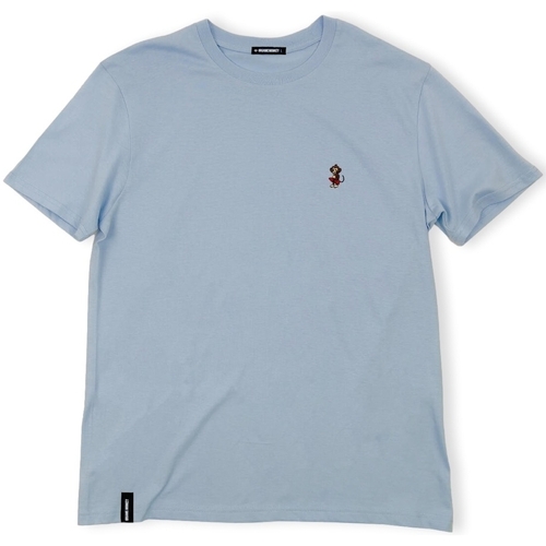 textil Herr T-shirts & Pikétröjor Organic Monkey Monkey Watch T-Shirt - Blue Macarron Blå