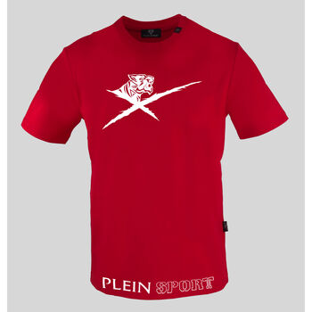 textil Herr T-shirts Philipp Plein Sport - tips413 Röd