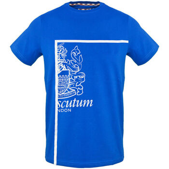 textil Herr T-shirts Aquascutum tsia127 81 blue Blå