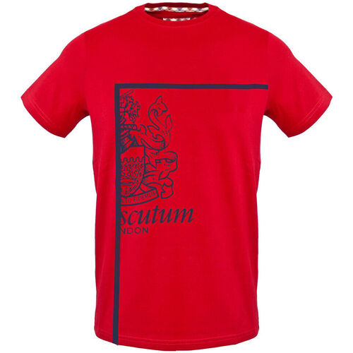 textil Herr T-shirts Aquascutum - tsia127 Röd