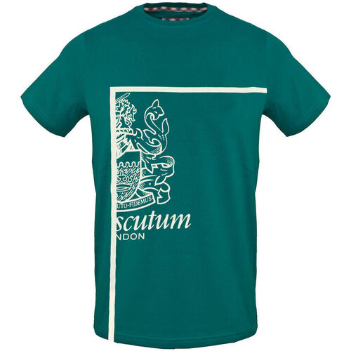 textil Herr T-shirts Aquascutum tsia127 32 green Grön