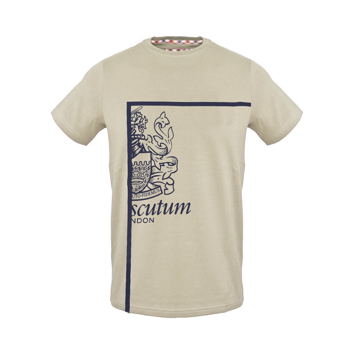 textil Herr T-shirts Aquascutum tsia127 12 brown Brun