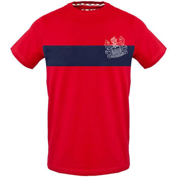 textil Herr T-shirts Aquascutum tsia103 52 red Röd