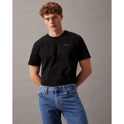 textil Herr T-shirts Calvin Klein Jeans J30J325679BEH Svart
