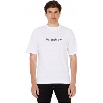 textil Herr T-shirts Balenciaga 620969 TIV50 Vit