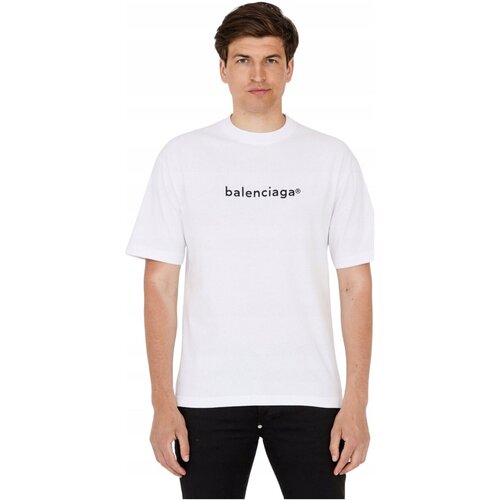 textil Herr T-shirts Balenciaga 620969 TIV50 Vit
