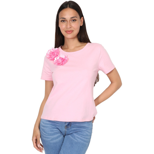 textil Dam T-shirts La Modeuse 71666_P168466 Rosa