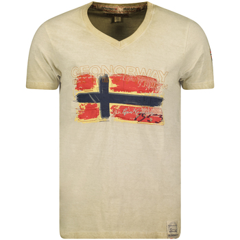 textil Herr T-shirts Geo Norway SW1561HGN-BEIGE Beige