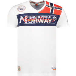 textil Herr T-shirts Geographical Norway SX1130HGN-White Vit