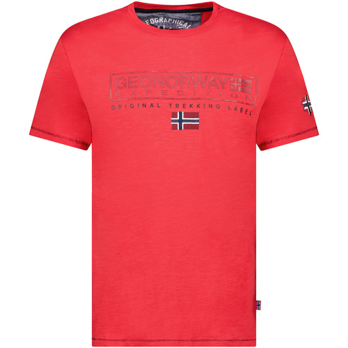 textil Herr T-shirts Geo Norway SY1311HGN-Red Röd